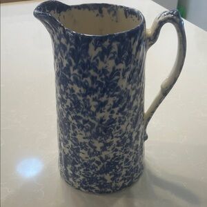 Chelsea Staffordshire by Moorland Blue and Cream Ceramic Pitcher